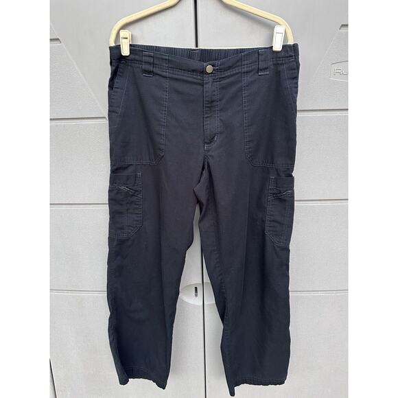 Carhartt Ripstop Cargo Utility Workwear Pants Black Size Large Camping Hiking - Picture 2 of 10